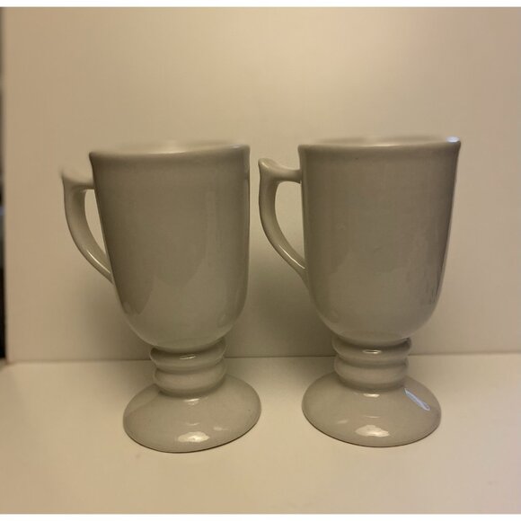 Vtg 2 Sterling Vitrified China Mugs East Liverpool Ohio USA F-5 Restaurant Ware - Picture 6 of 13